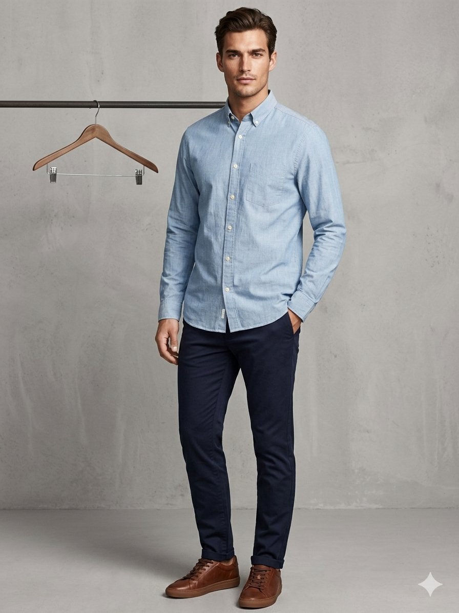 Chemise Oxford H&M L.O.G.G. - Coton Haute Qualité - Bleu Clair - Taille S - Très bon état ✨🌟 #HM #Oxford #ChemiseHomme #ClassicStyle