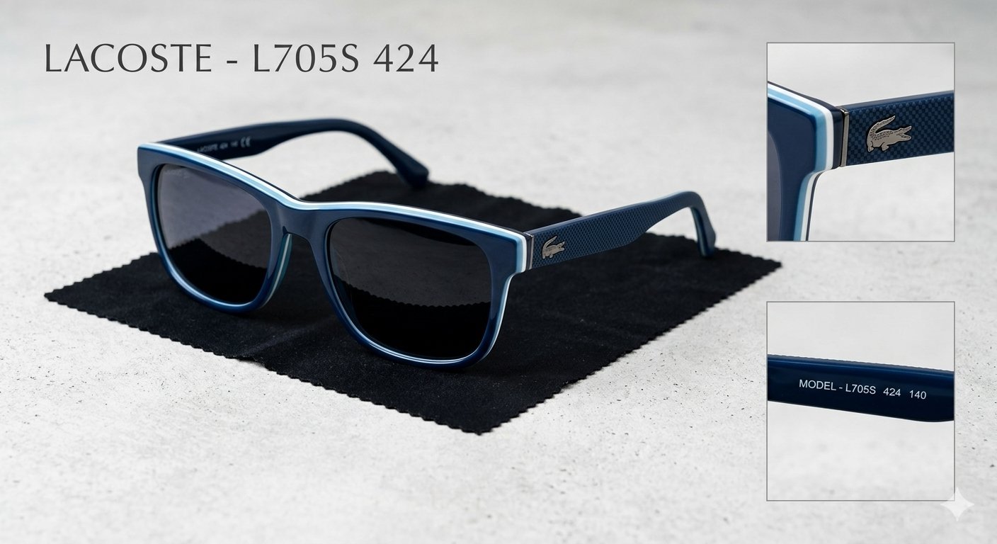 LACOSTE Superbes Lunettes de soleil originales L705S 424 Authentiques
