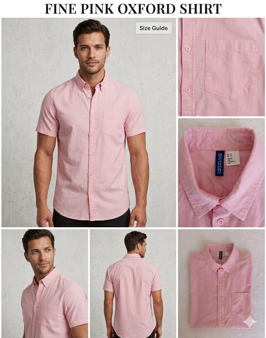Excellente Chemise neuve Rose pastel H&M Divided – Coupe ajustée – Taille M - État neuf