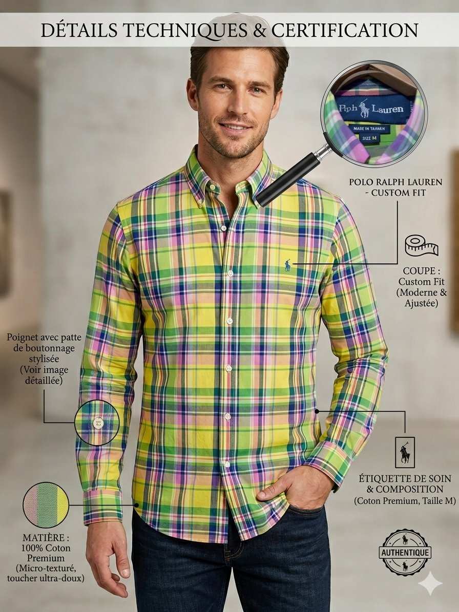 Superbe Chemise POLO RALPH LAUREN ⭐💎 – Taille S/P tailored fit / M Slim Fit - État Impeccable - 100% Authentique 🇺🇸 Coton premium