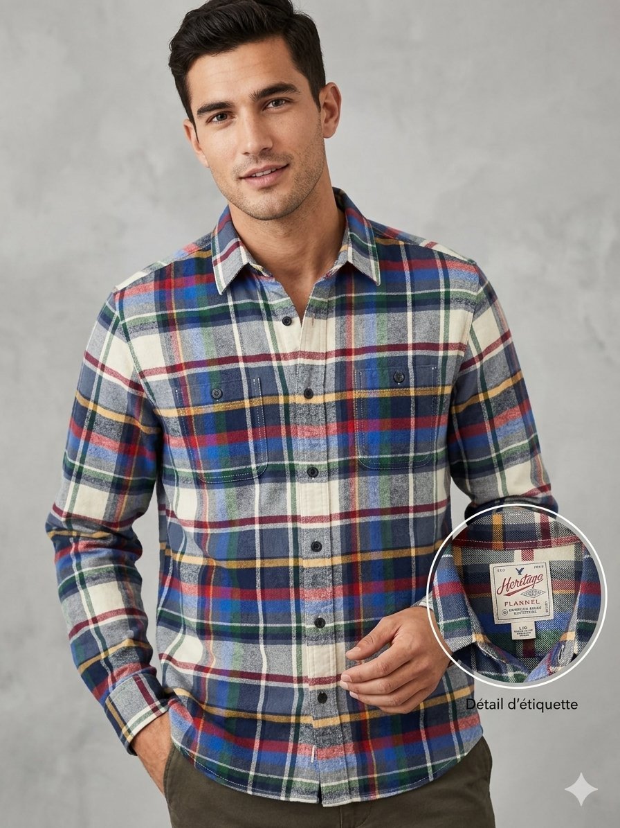 Superbe Chemise Flanelle "American Eagle" – Heritage Collection – Taille L - Excellent état ✨🥰