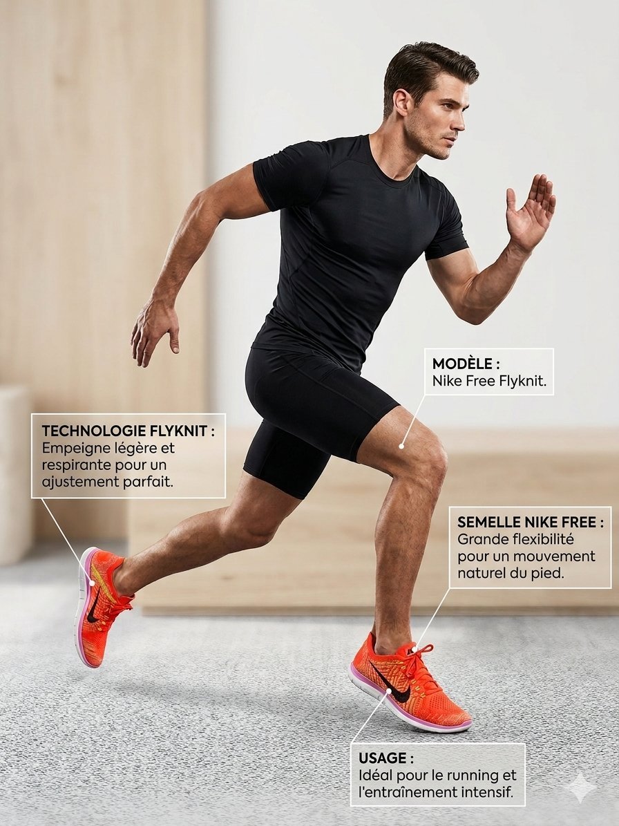 Baskets Running Nike Free Flyknit – Performance & Légèreté - Excellent état ✨ #NikeFree #Flyknit #RunningTunisie #SportStyle #NikeRunning #FitnessTunisie #Dabchy #SneakersAddict #Performance.