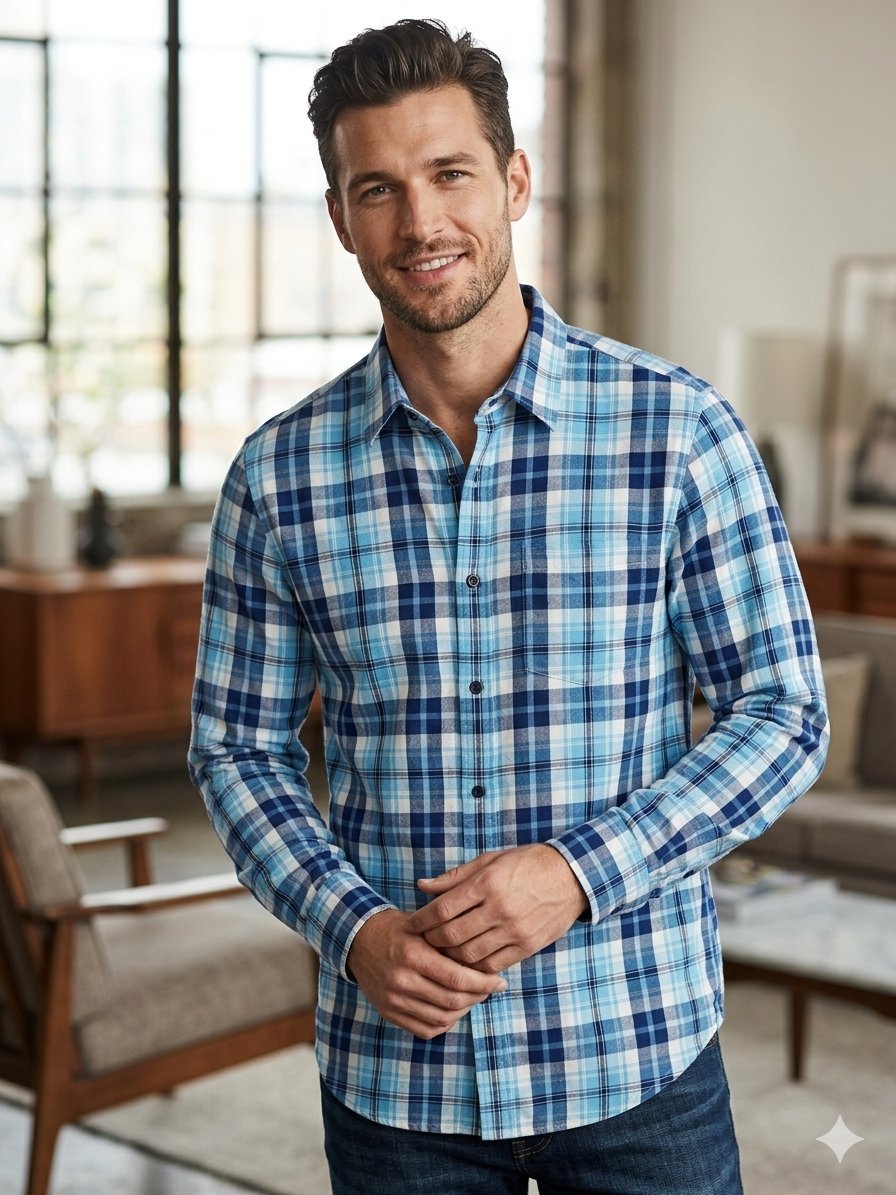 Superbe Banana Republic - Chemise homme en flanelle de taille M 💯 Coton excellent état 