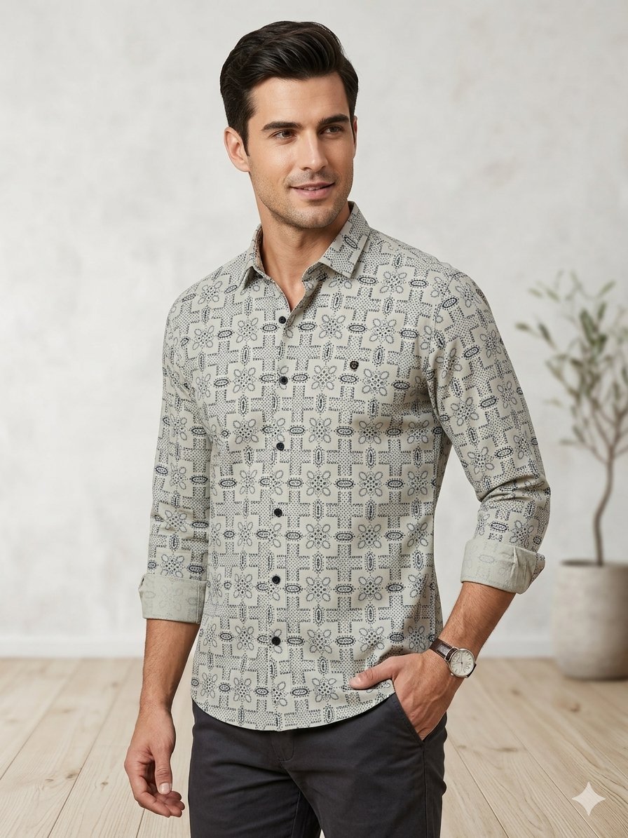 👕 Chemise S-O-U-R Collection - Motifs Géométriques Taille M - Excellent état ✨🤩 #SOURCollection #ChemiseHomme #StyleUnique #ModeTunisie #Dabchy #CurateurDeStyle