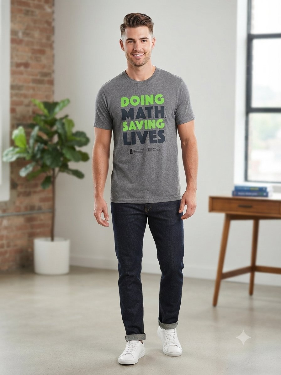 T-shirt gris "Doing Math. Saving Lives." - St. Jude Children's Hospital - Taille M - Excellent état #ModeHomme #Tshirt #StJude #MathAThon #CasualStyle #ModeTunisie 