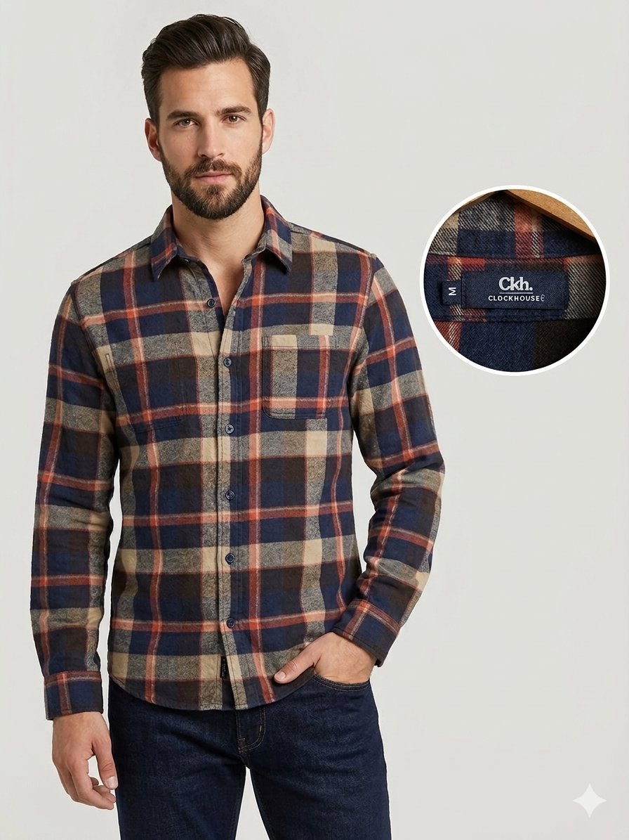 Chemise en flanelle Clockhouse (Ckh) - Taille M - Carreaux Vintage - Excellent état ✨🔥 Chemise 3alamya