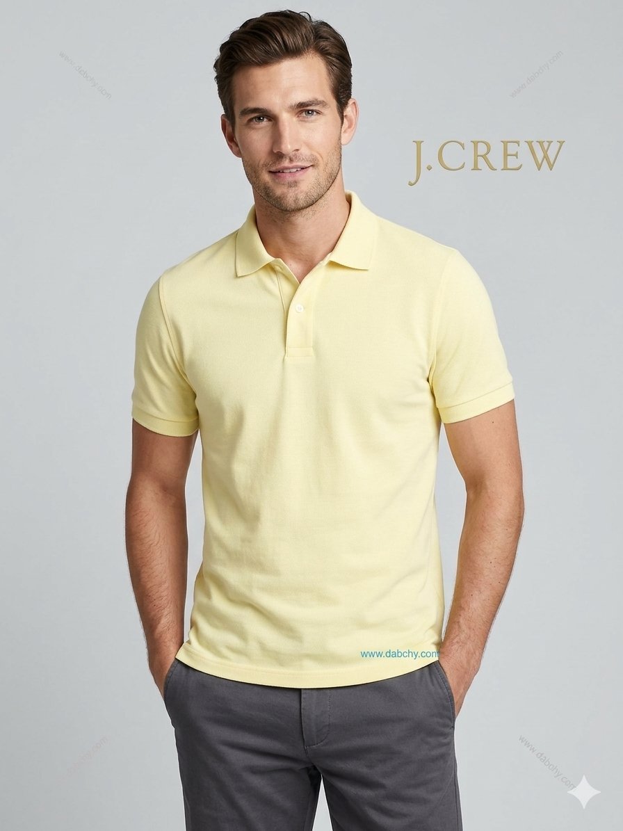 Polo J.Crew Classic – Jaune Pastel – Taille M (Slim) Excellent état ✨ #JCrew #PoloHomme #StyleCasual #ModeHomme #TunisieMode #Dabchy