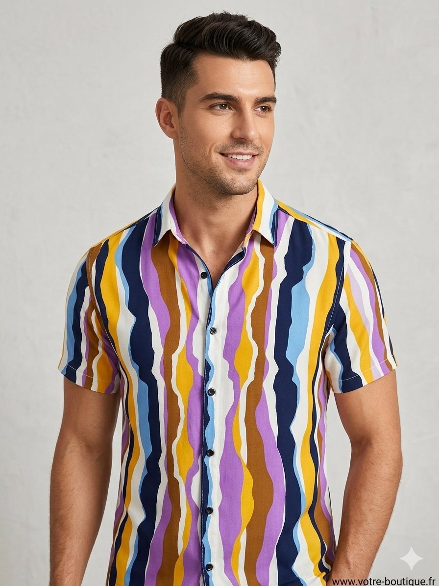 ZARA Chemise Homme ETE2026 - Motif Graphique Multicolore - Taille XL ajustée, tlabbes L Slim Fit et M Relaxed #Très bon état #Zara Gamme Essentials Matière légère et agréable