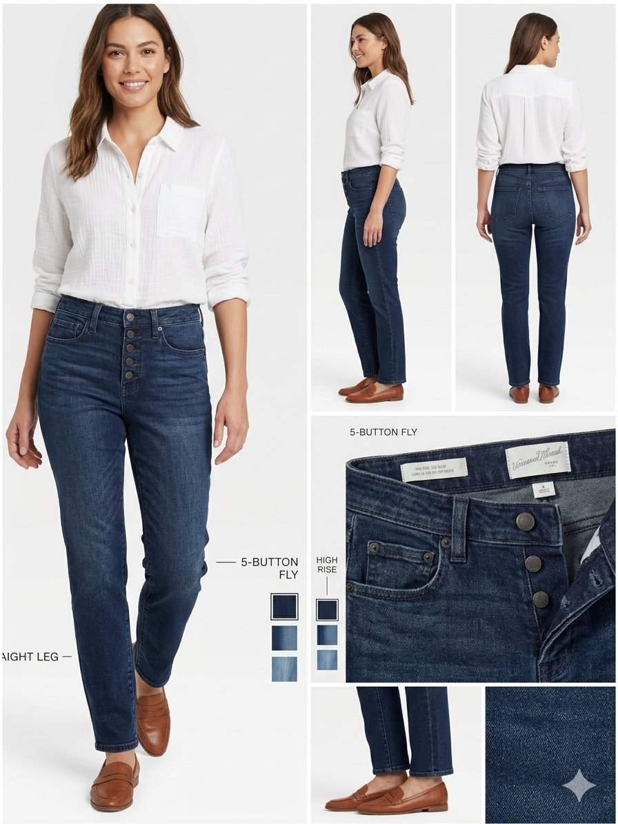 Jean Universal Thread - Mid Rise 90's Slim - État neuf - Taille 4/27 (équivalent à un 36/38 tunisien)