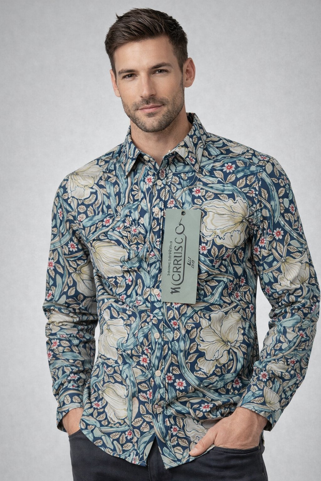 🌸 Chemise Morris & Co x H&M – Patterned Shirt - Luxury Shirt - Taille L - État excellent presque neuve (l'une des meilleures & merveilleuses chemises que j'ai #mon Dressing) #MorrisAndCo #HM #ChemiseChic #StyleHomme #DabchyTunisie