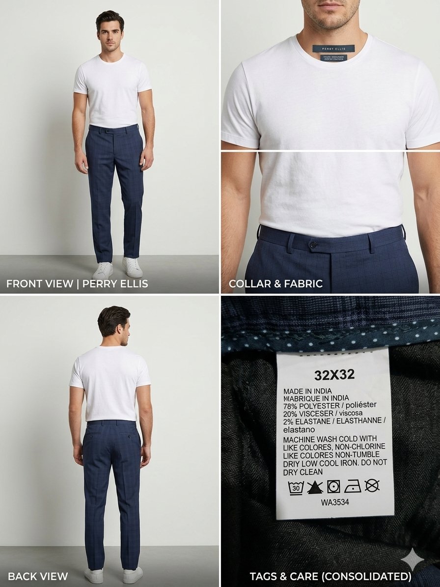 Excellent Pantalon Perry Ellis Luxury Blend – Taille 42 (32x32) – État Impeccable - Pantalon 3alami à ne pas rater 💬 Boutique SlimSouda : Profitez de réductions automatiques sur les lots !