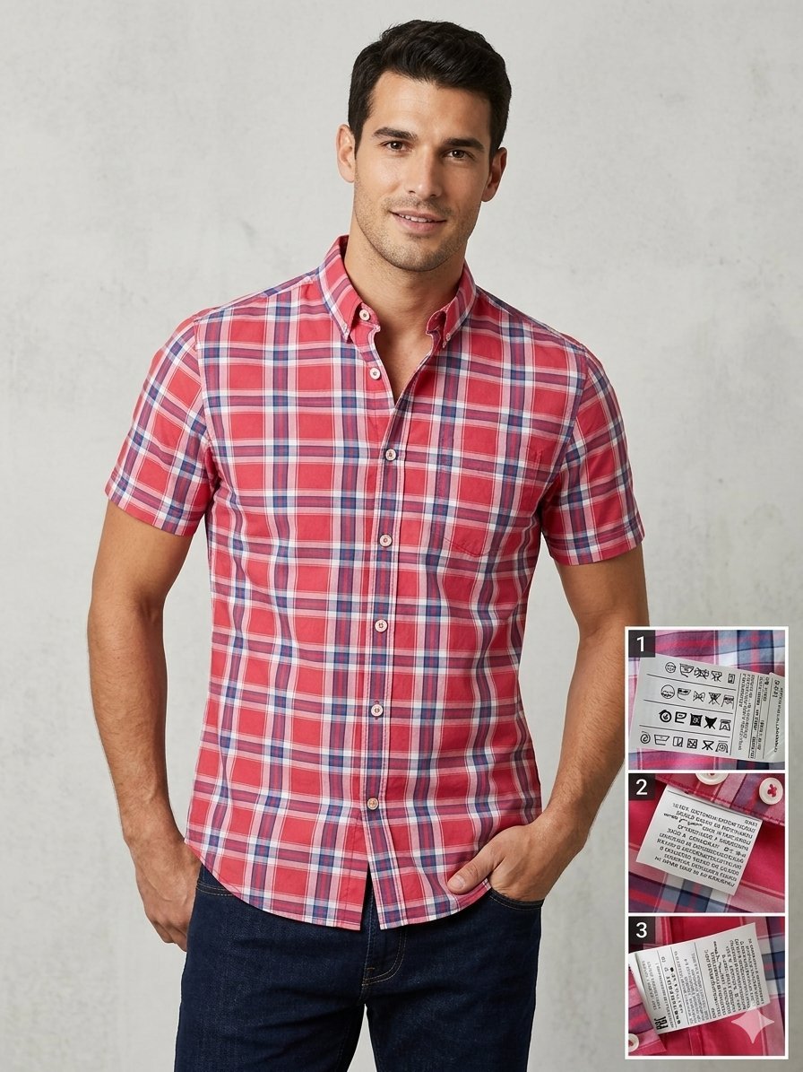 Excellente Chemise George – Carreaux Rouge & Bleu – Coupe Ajustée - Excellent état #George #ChemiseCarreaux #ModeHomme #StyleCasual #DabchyTunisie