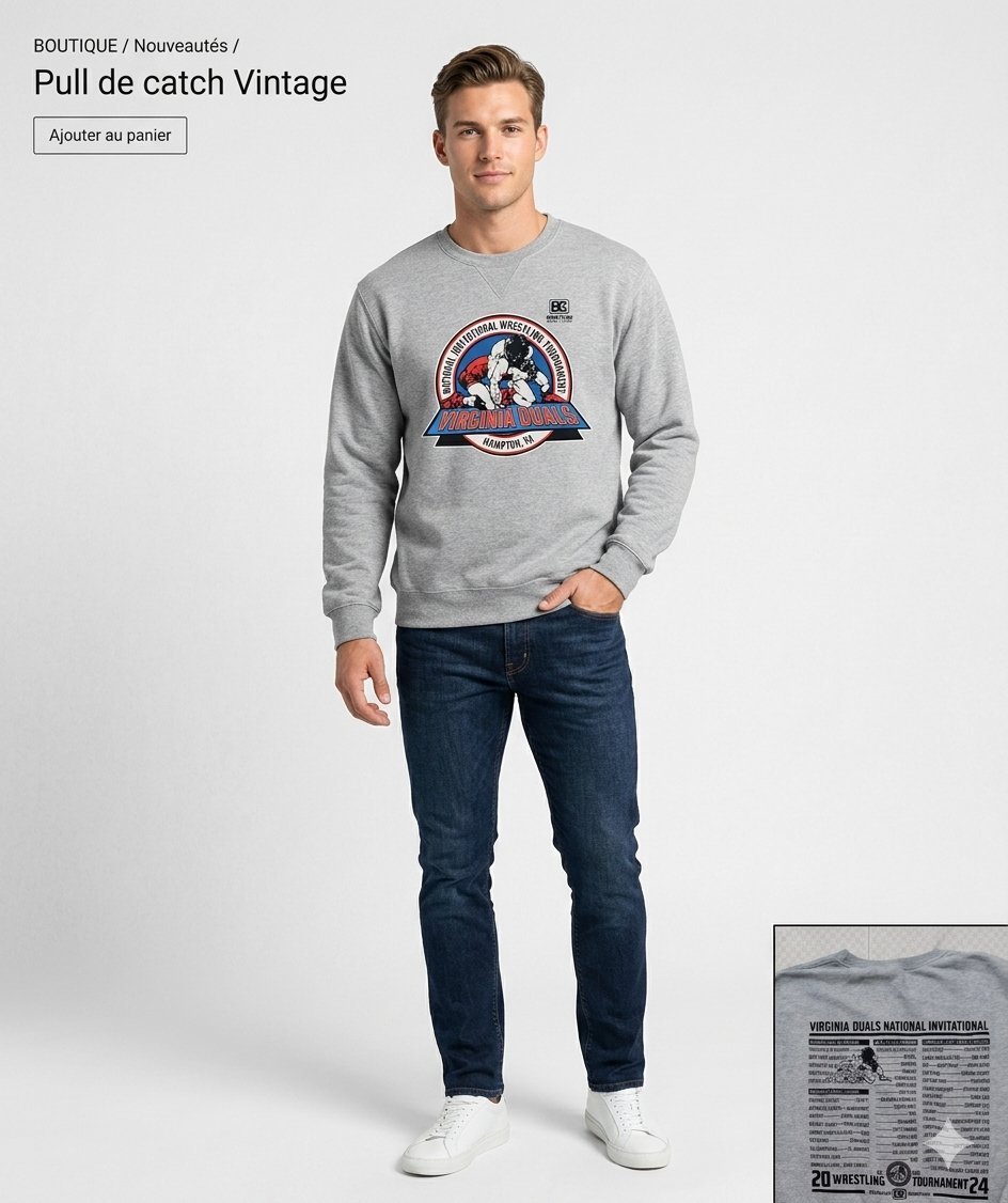 Sweat Vintage Fruit of the Loom - Virginia Duals 90's - Taille S