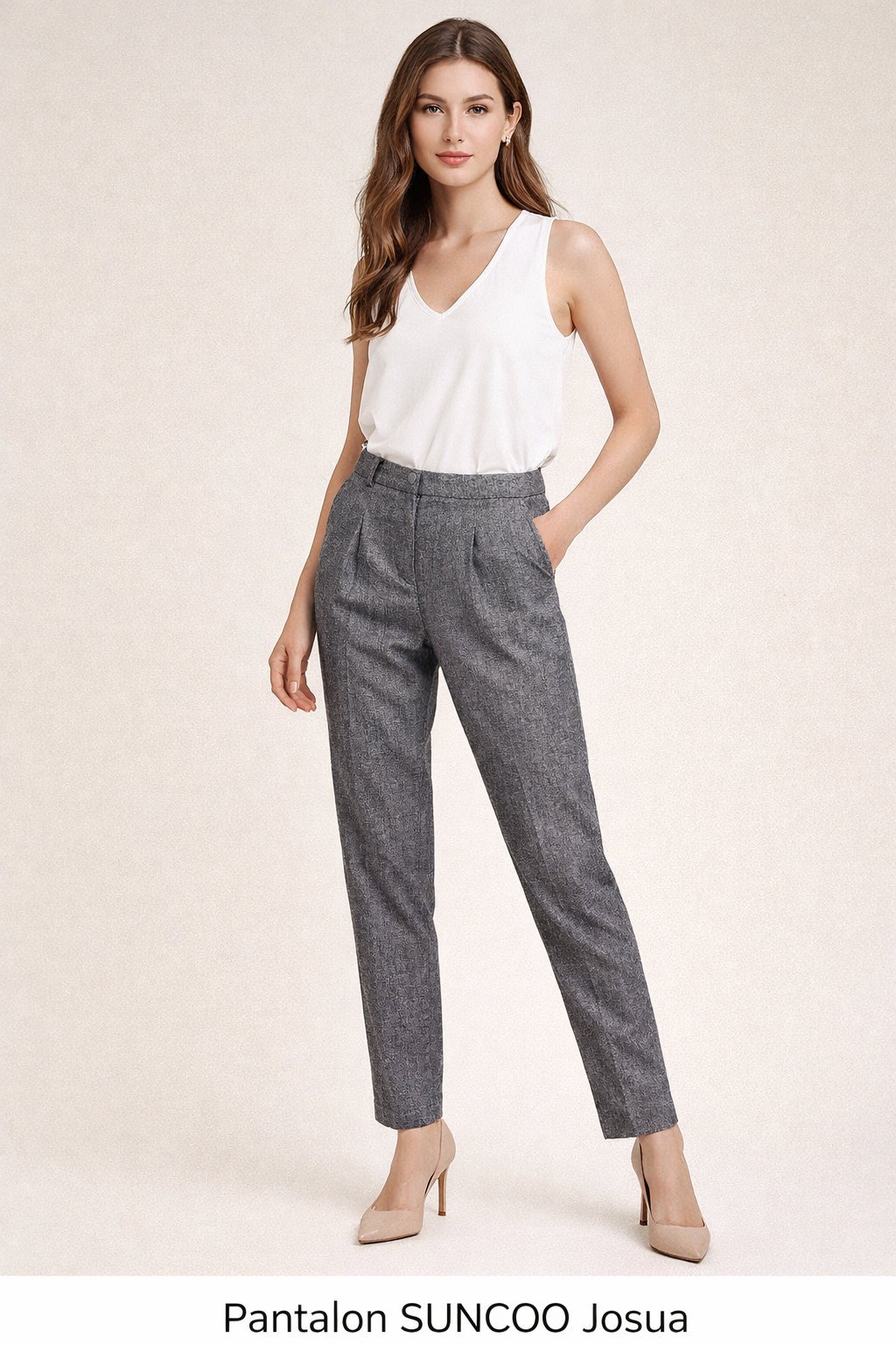 🌟 🖤 Pantalon "Josua" Suncoo Paris (Luxury) – Lin & Coton - Chic & Intempore Gris Anthracite (T2 / 38/M) Excellent état, comme neuf. Finition : Poches italiennes sur les côtés, poches passepoilées à l'arrière, intérieur de ceinture gansé bleu/blanc