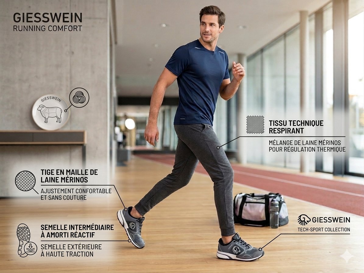 ​Baskets Trail/Running Giesswein Wool Cross X en Laine Mérinos
