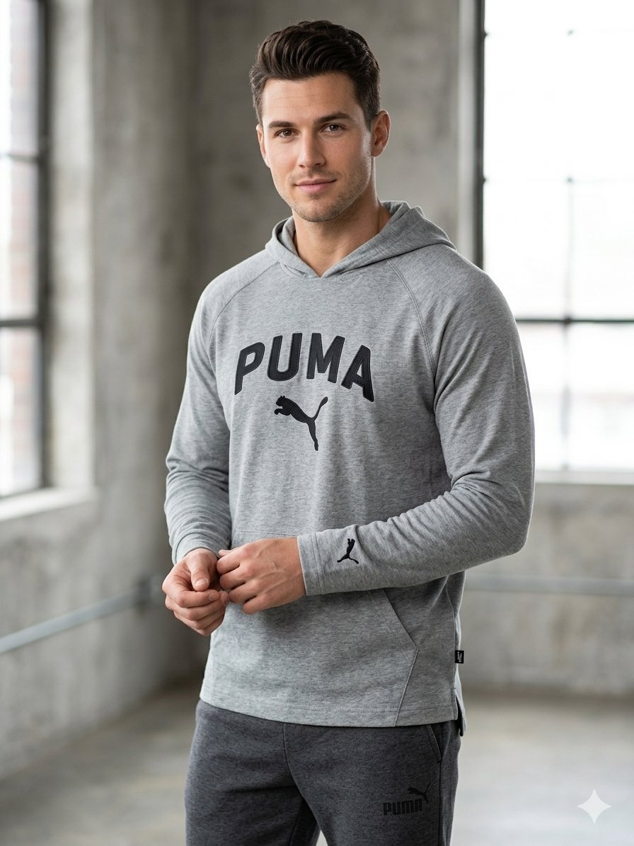 Sweat à capuche Puma - Gris chiné - Sport Lifestyle Excellent état ✨ #puma #pumastyle #sportswear #sweatcapuche #hoodie #streetwear #modehomme #mensfashion #sportstyle