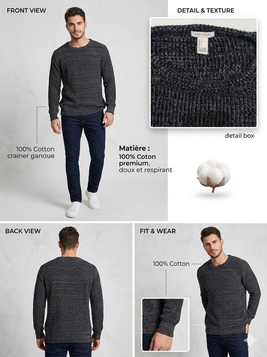 Pull en Maille Texturée Forever21 Premium (100% Coton) – Taille L - État Impeccable 💬 Boutique SlimSouda : Réductions automatiques activées sur les lots ! Créez votre pack pour économiser. 