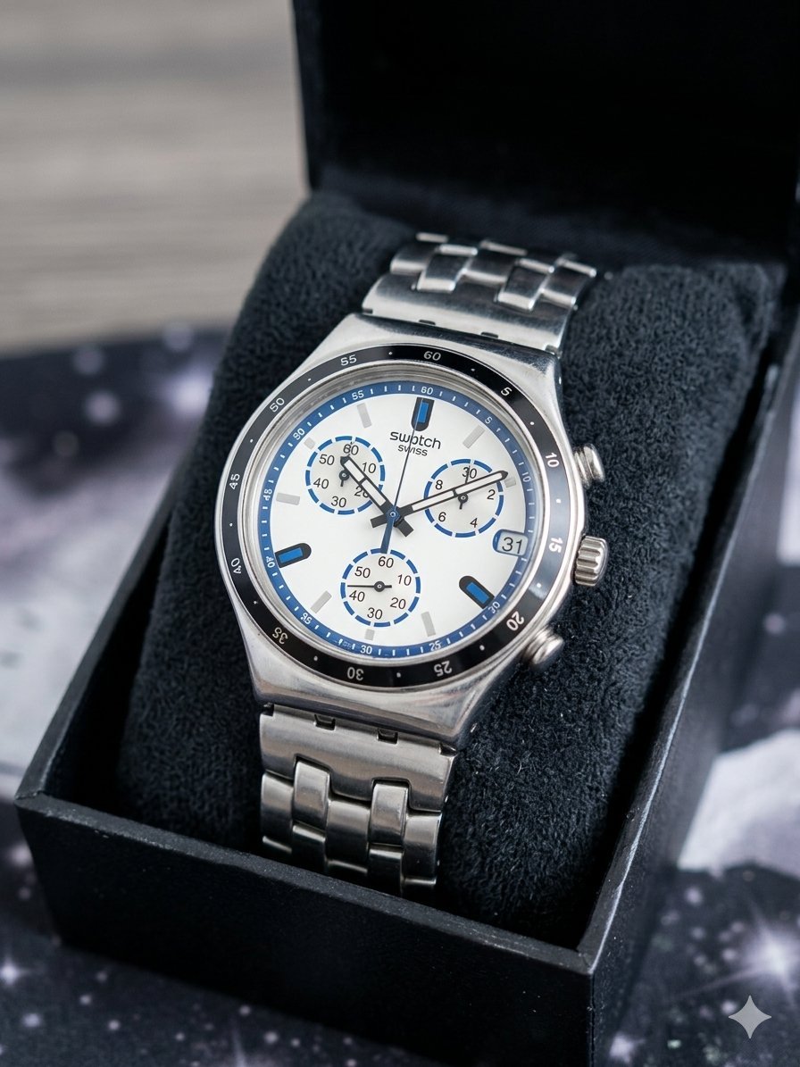 Montre Swatch Irony Chrono – "Blustery" – Swiss Made #Swatch #Irony #Chrono #SwissMade #MontreHomme #AcierInoxydable