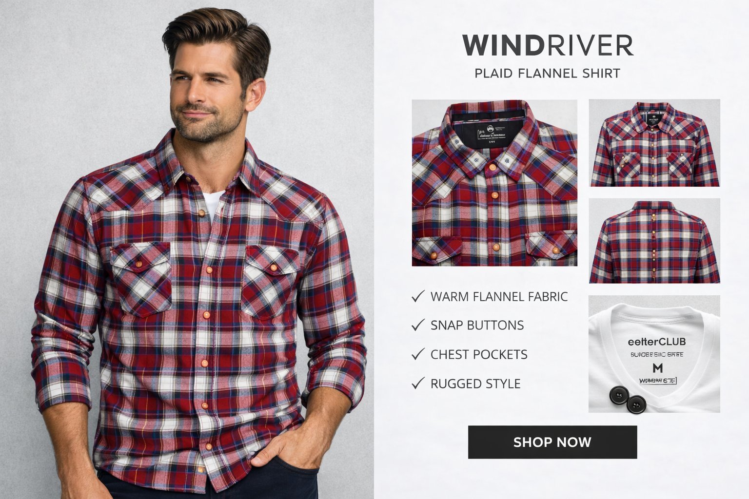 👕 Chemise en Flanelle Windriver - Style & Confort - Excellent état presque neuve "D'autres modèles disponibles dans mon dressing, prix réduit si vous en prenez plusieurs !"