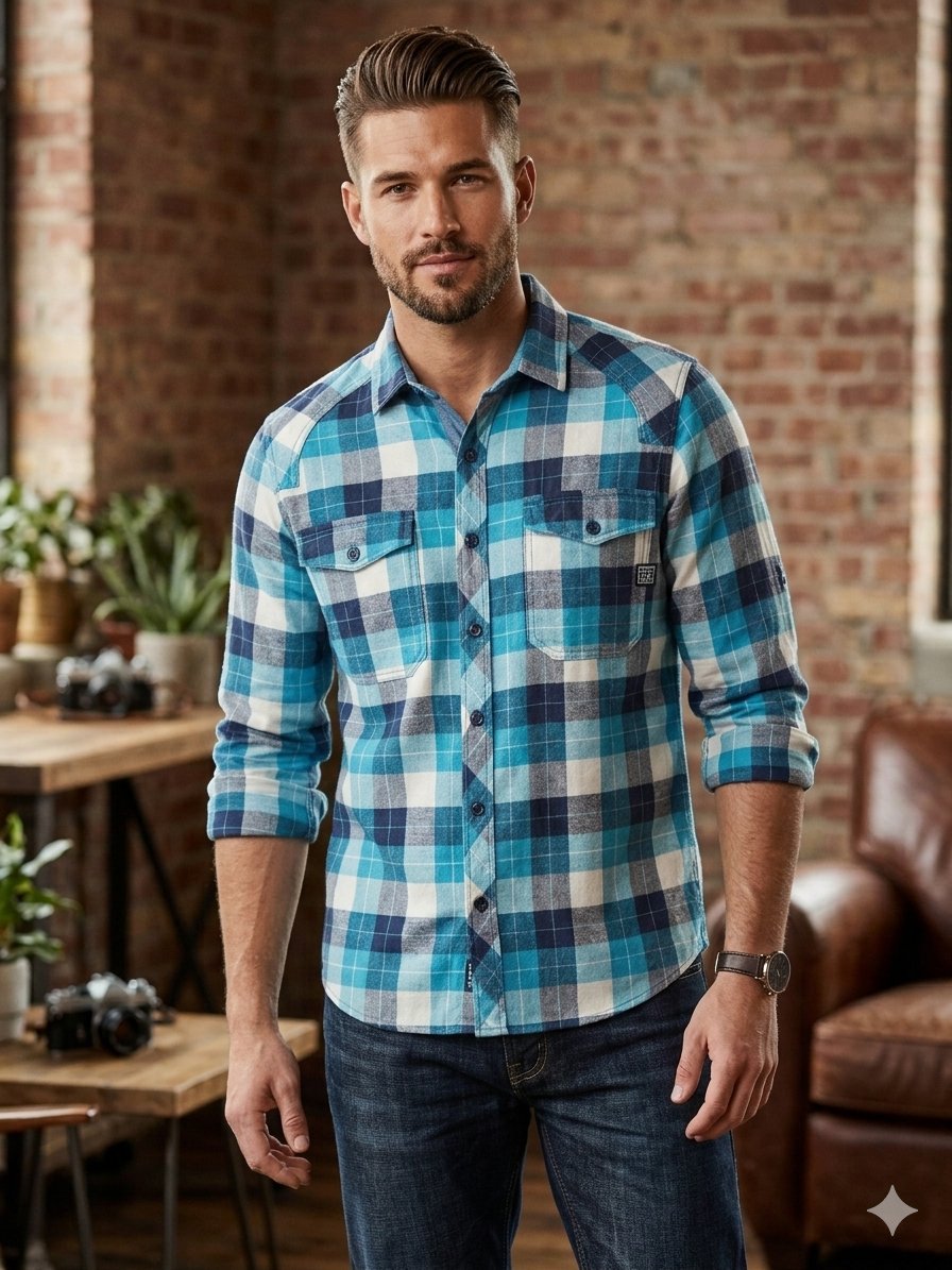 Billabong Chemise bleue à carreaux Taille M excellent état