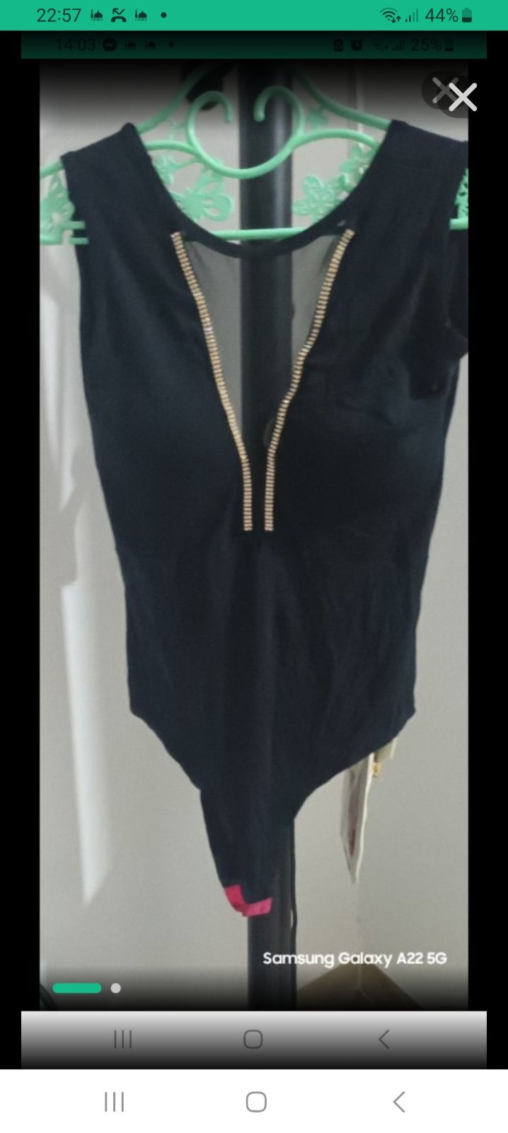 Lot taille 42. body soirée 100%cotton +pantacourt neuf avec étiquette + veste rose poudré 
