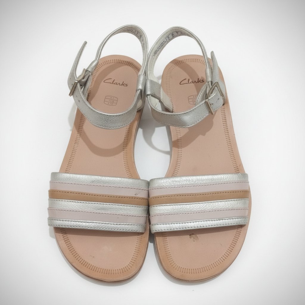 Sandales fillette coquette P.37🦋 semelles antidérapante de la marque Clarks 