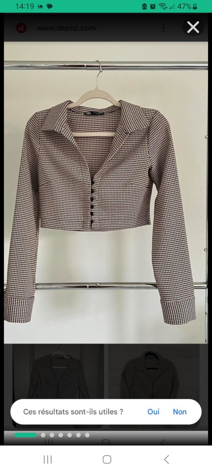 Zara veste croped