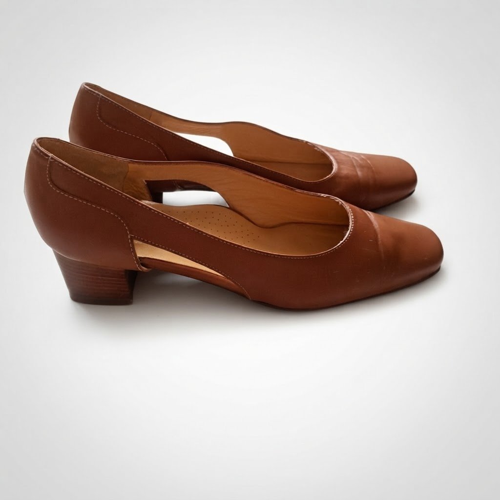 Escarpins 👡 demie talon en cuir véritable Pointure 41