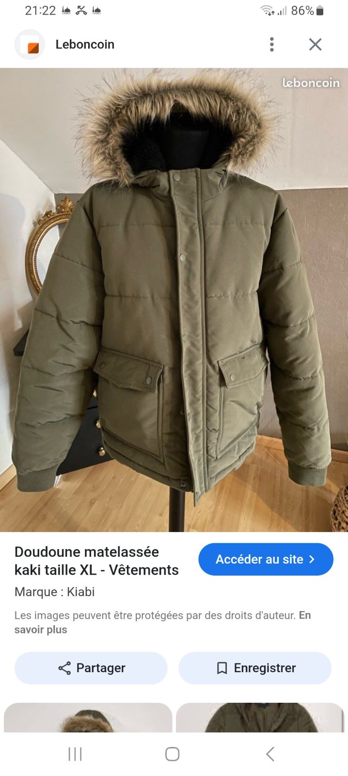 Blouson homme KIABI /XXL