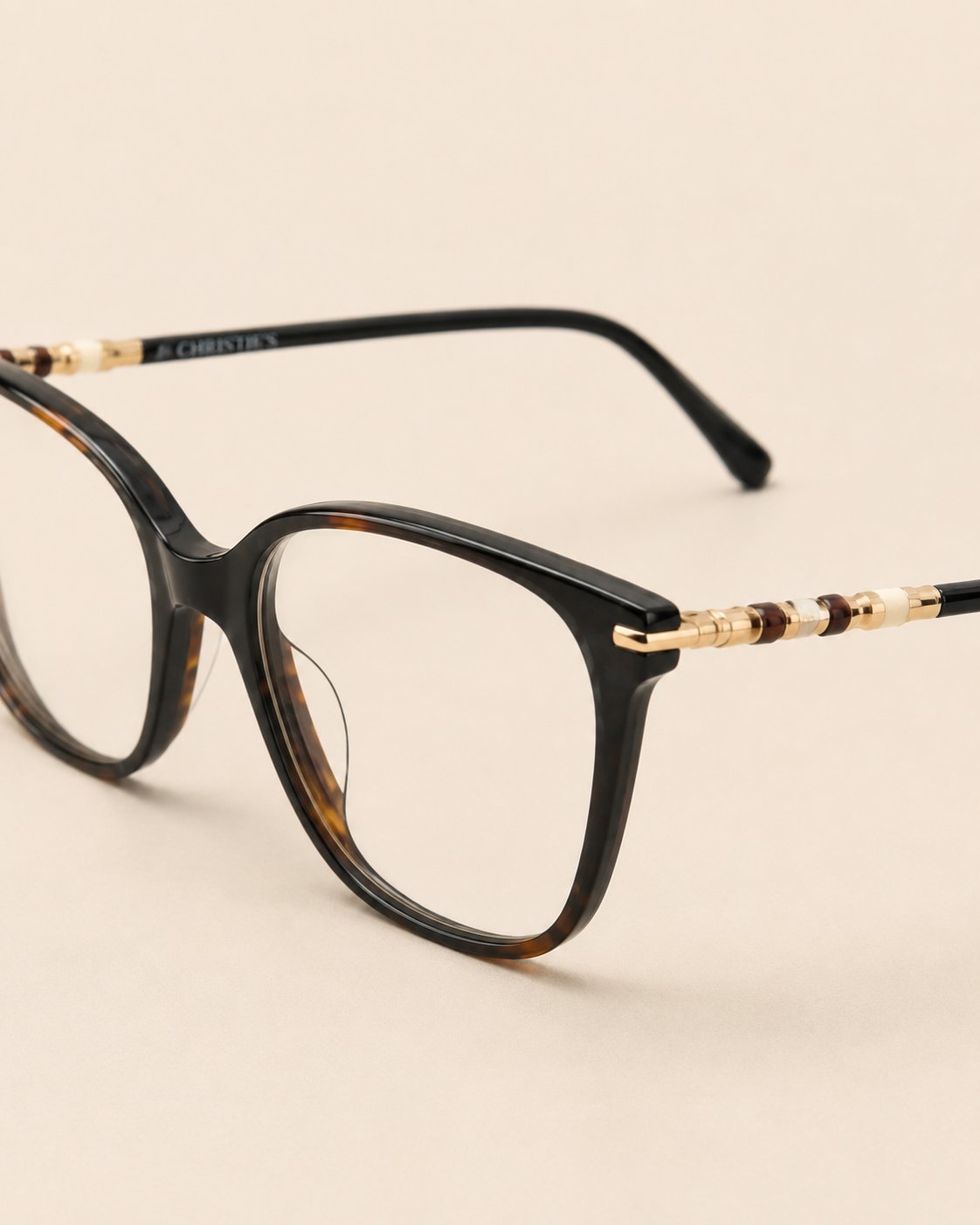 Lunettes CHRISTIE’S originales avec étui – monture noire/tortoise