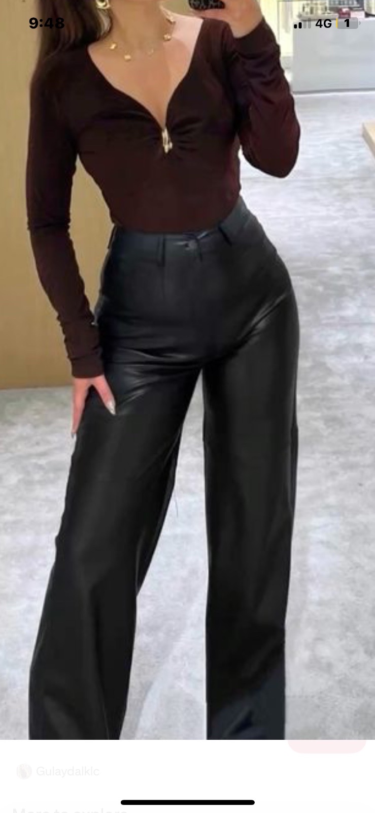 Pantalon en similicuir 