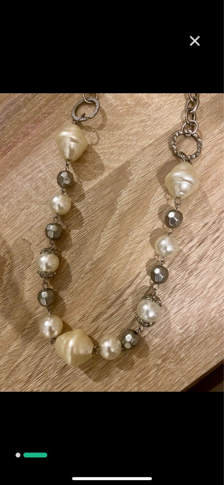 Collier Argent en Perle