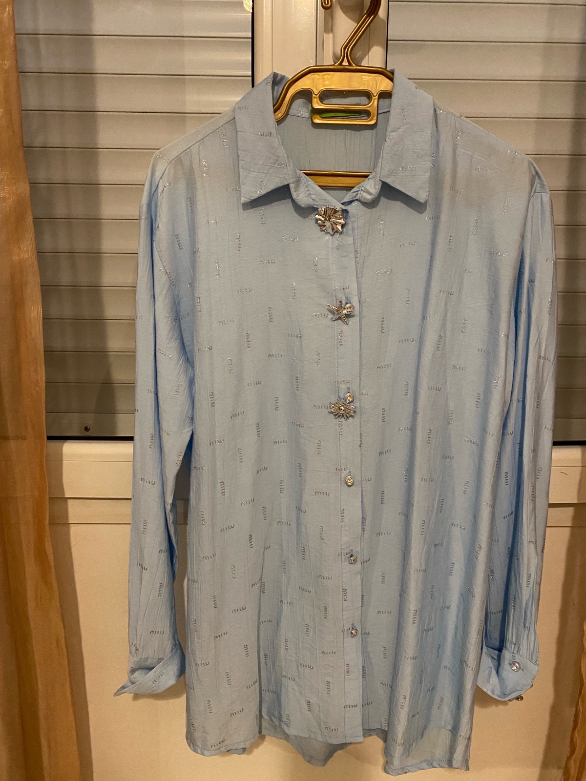 Chemise pailletee Bleu Jamais porté
