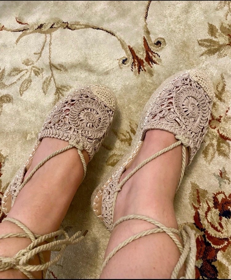 Sandal avec Rubans Jamais porté