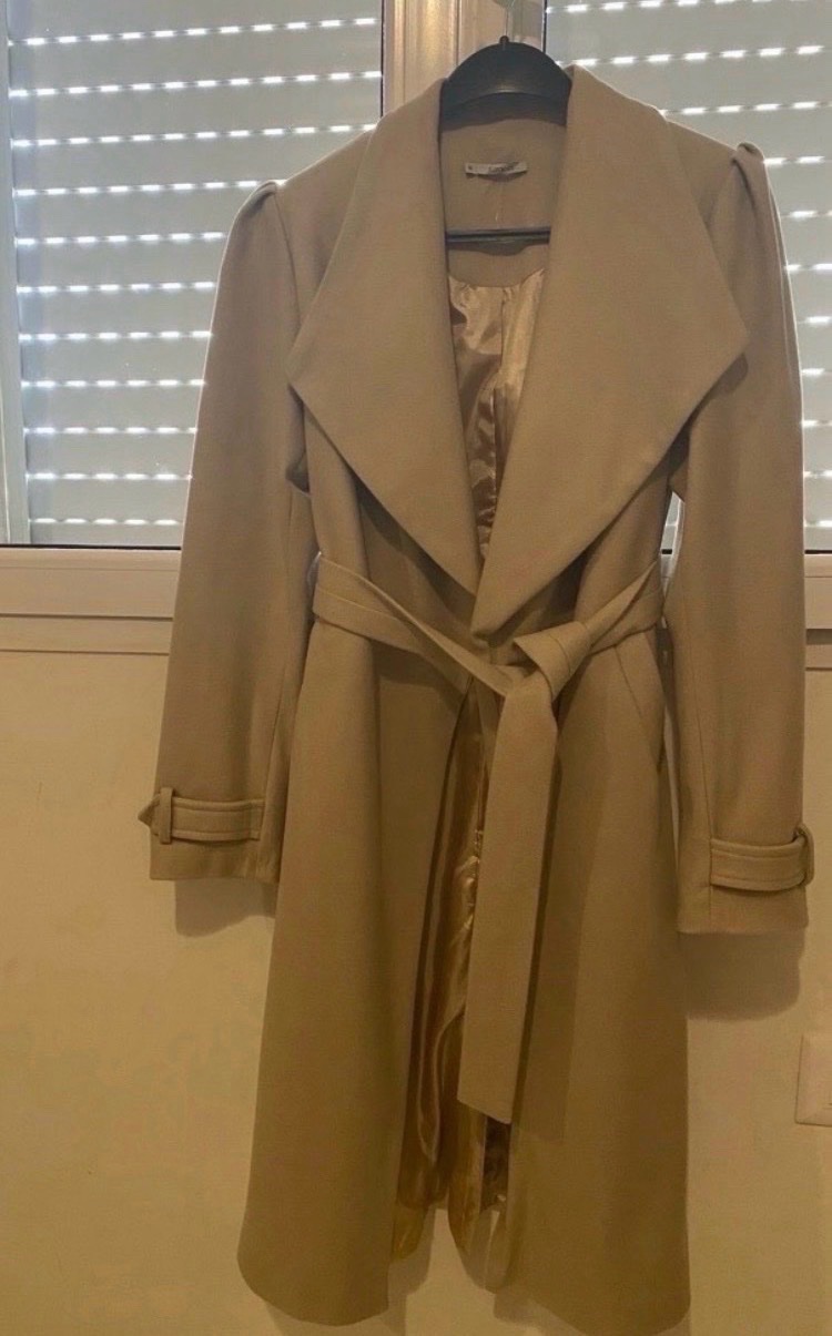 Manteau Cachemire Creme Neuf