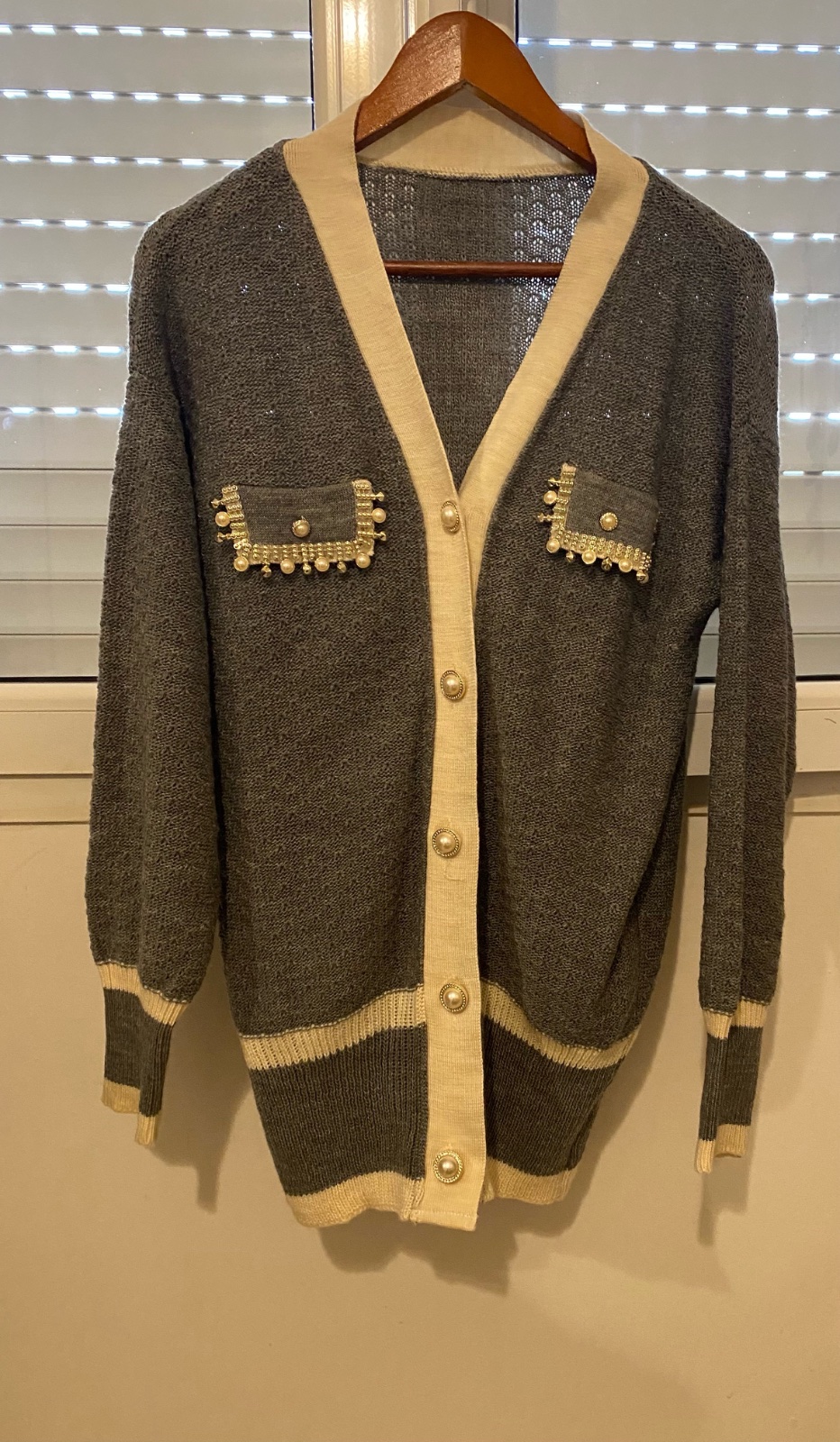 Gilet Laine Gris 