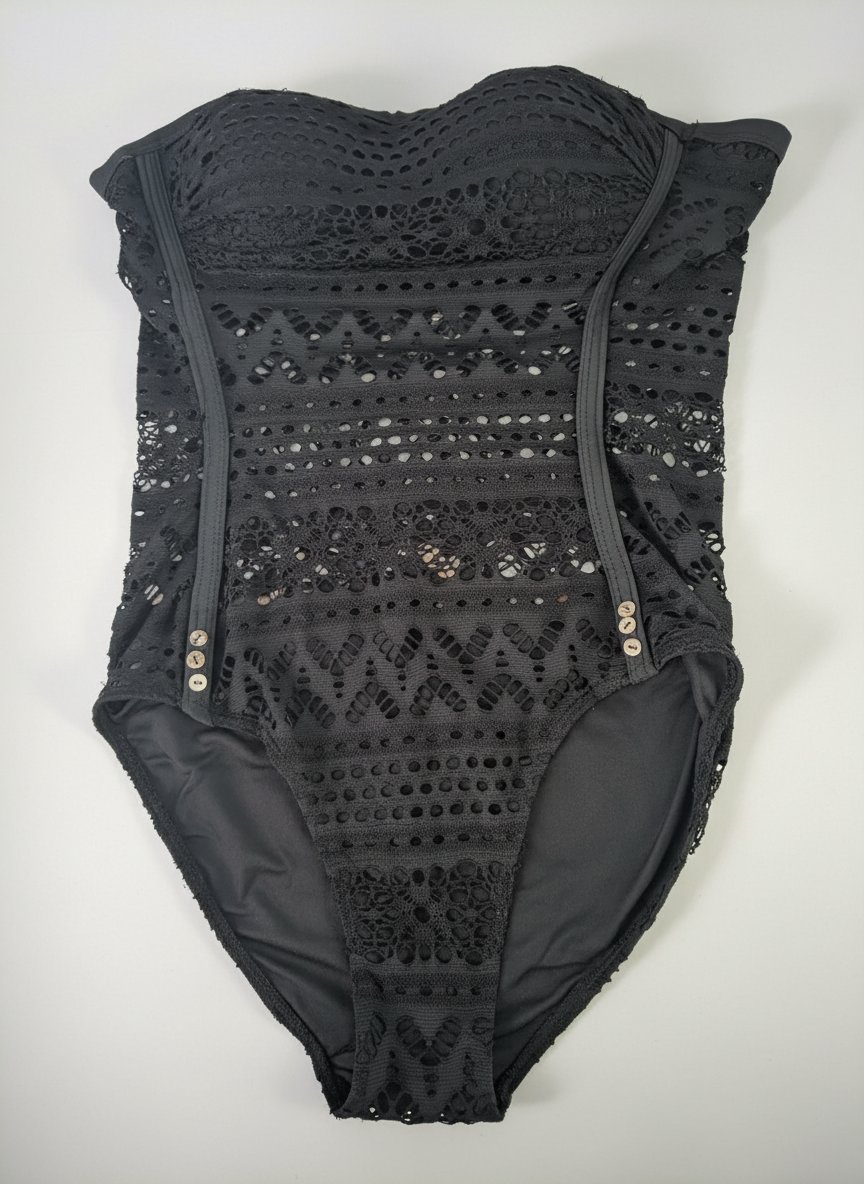 Maillot noire de bain + cache 
