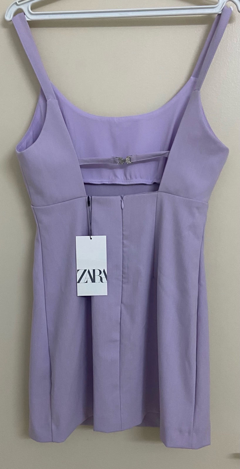 Robe zara lilas avec etiquette courte taille s 