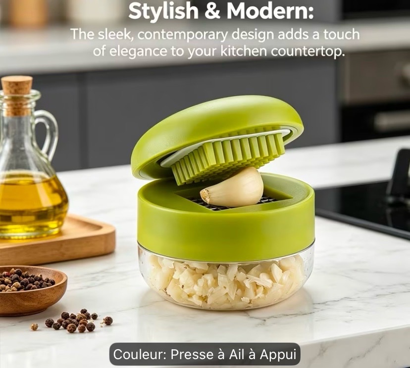 Presse à ail à appui