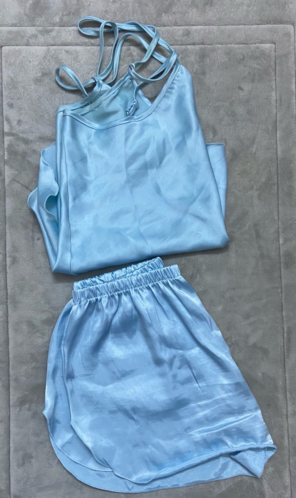 Pyjama bleu satiné tlabes  M/L 