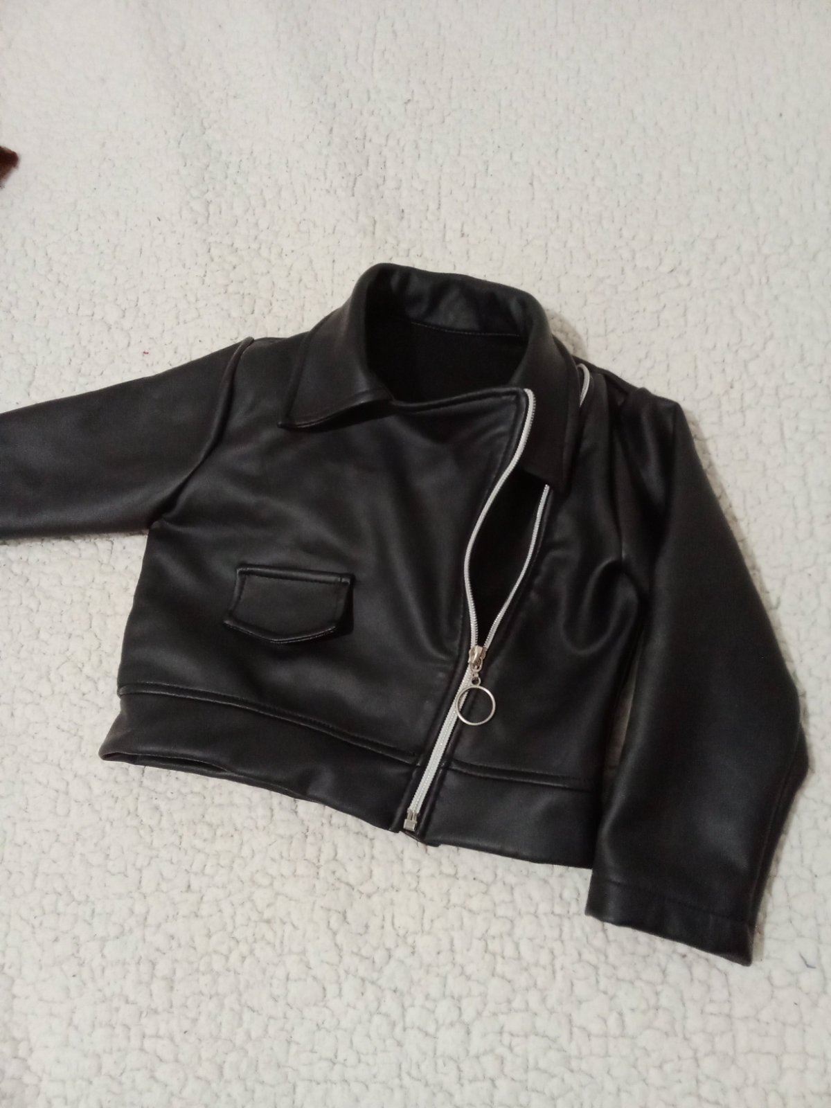 Veste fille semie cuir 