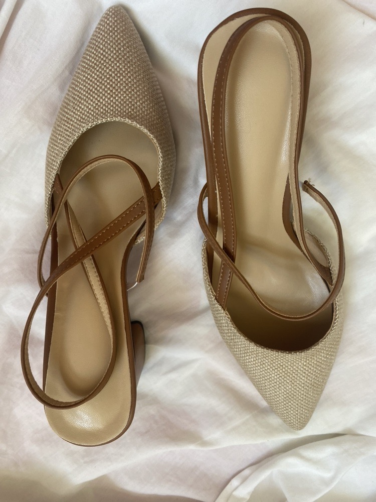 talon beige et marron 