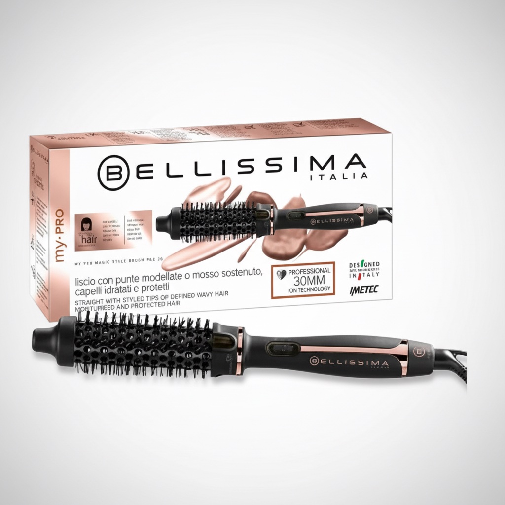  Bellissima Magic Styler – La brosse 2-en-1 qui sèche, lisse et ondule vos cheveux en un seul geste.