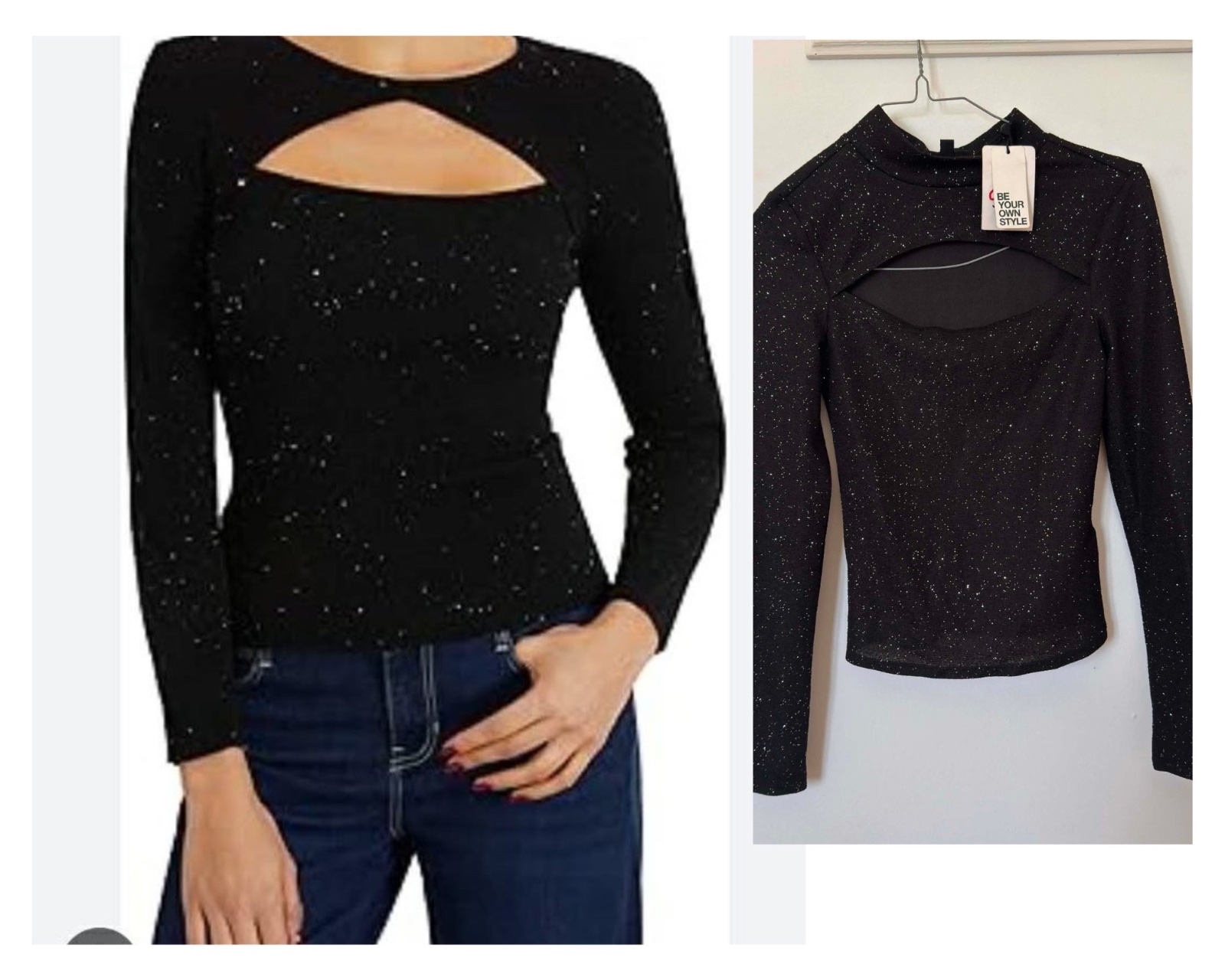 Top Noir Pailleté Chic ✨🖤