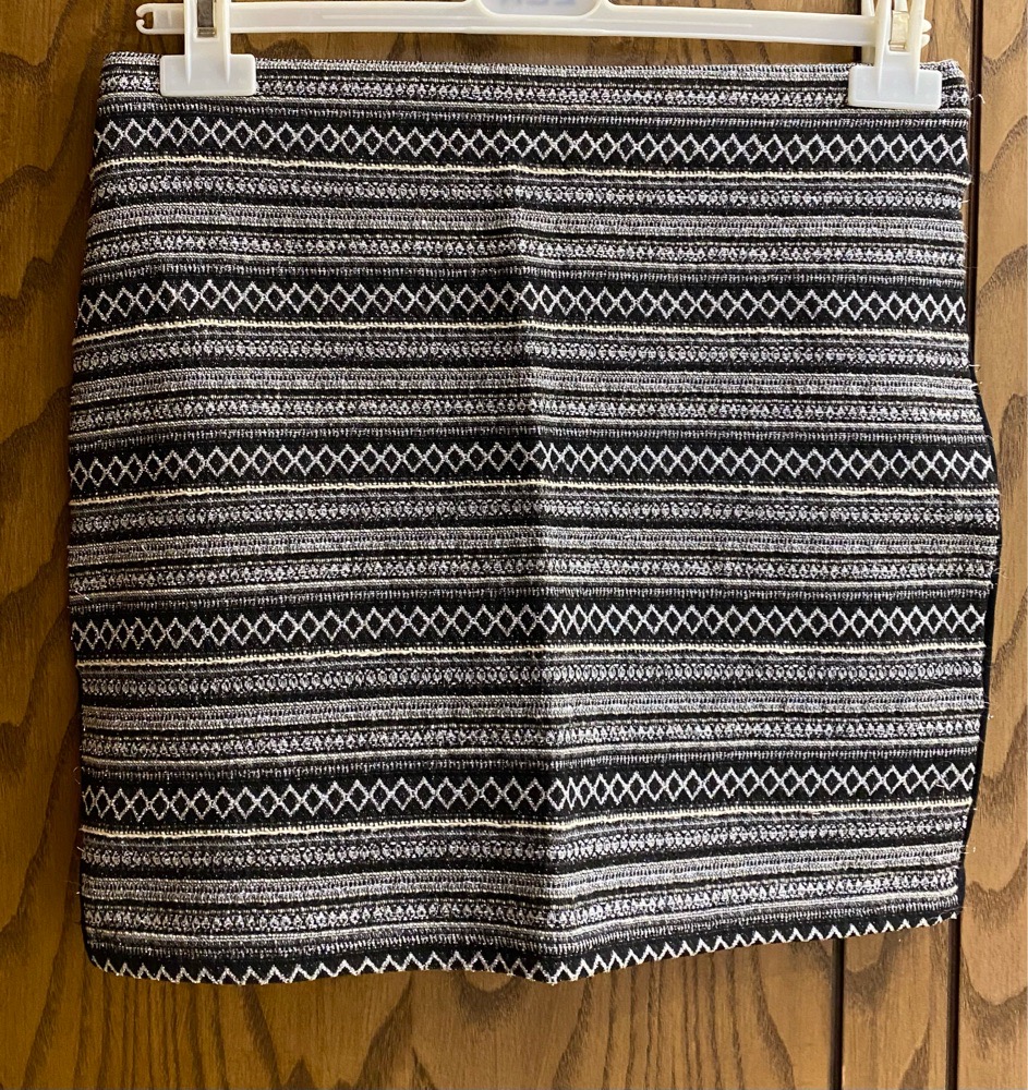 Jupe sans marque Noir et Argent taille M