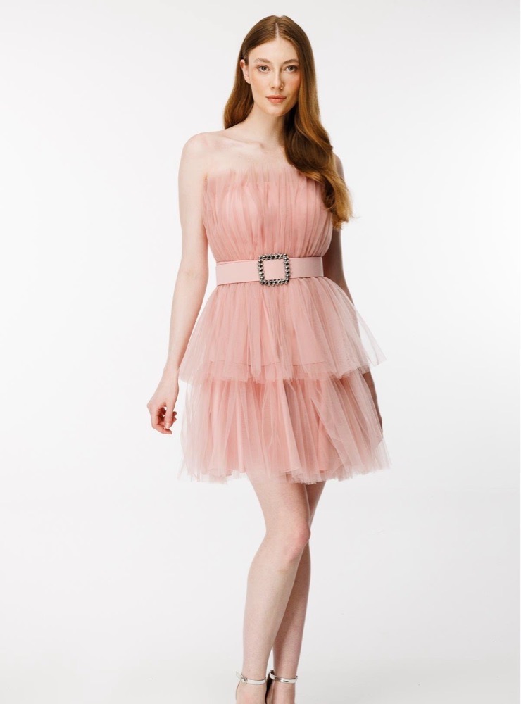 Robe soirée rose poudré 🩷