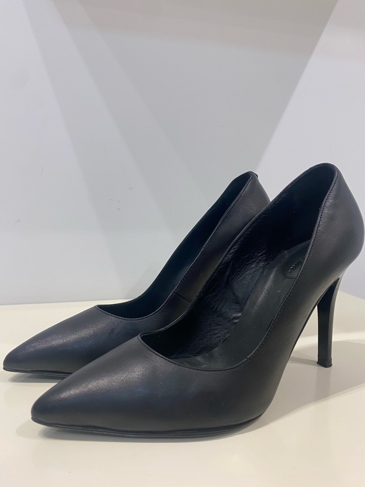 escarpin simili cuir noir taille 36