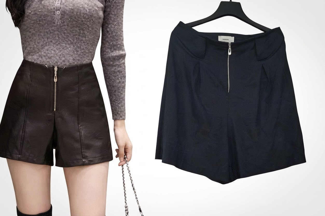 Short  Cuir 