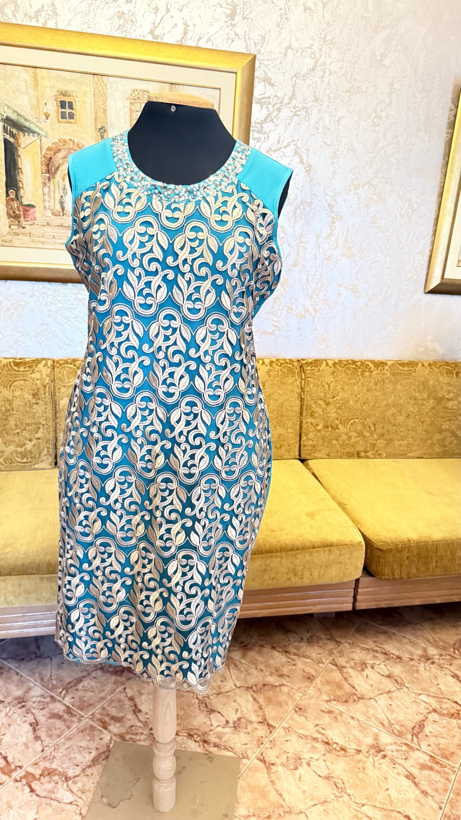 Robe turquoise 