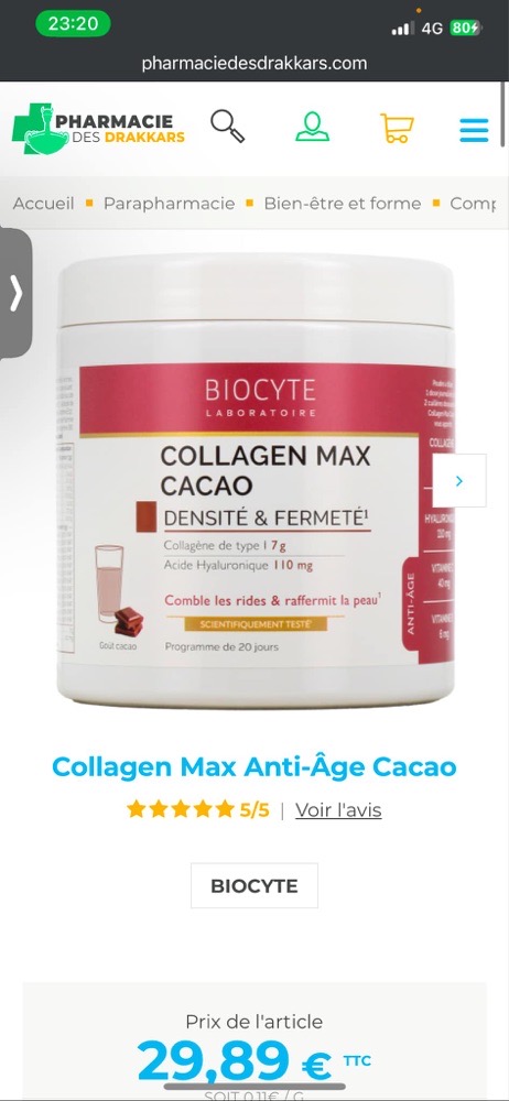 Collagène max cacao 